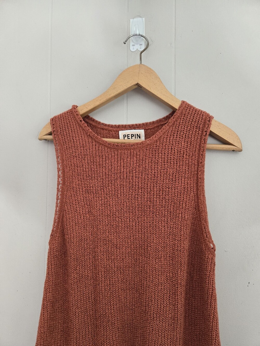 Anthropologie Pepin Rust Fringe Knit Tank - Picture 2 of 9